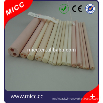 MICC blanc rose clair jaune 2 et 4 trous en céramique tube de protection pour thermocouple